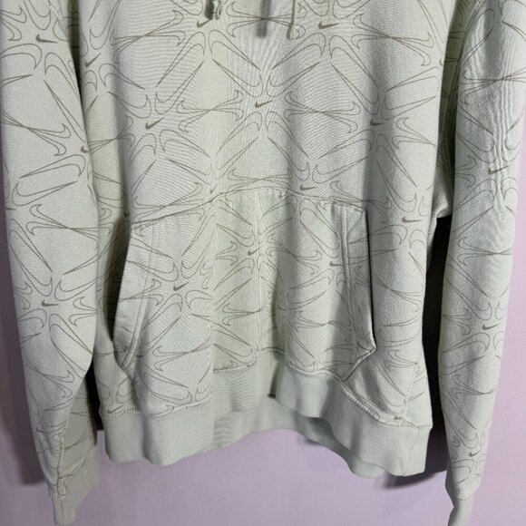 Nike Swoosh Print Embroidered Logo Hoodie Sweatshirt Pullover Men's Large Green - Picture 8 of 16
